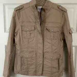 Dark Khaki Army Jacket - M- Like New